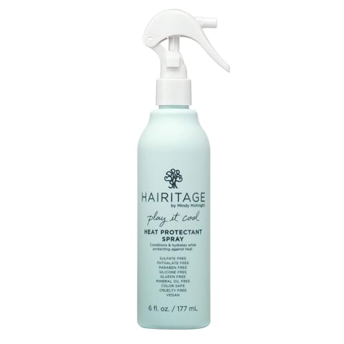 Hairitage Heat Protectant Spray for Hair - Up to 450 Degree Protection + Hydrates +...