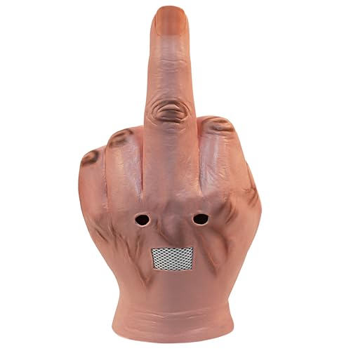MOKRY PARTY Middle Finger Funny Head Mask Costume Party Prop Adult Middle Finger Mask