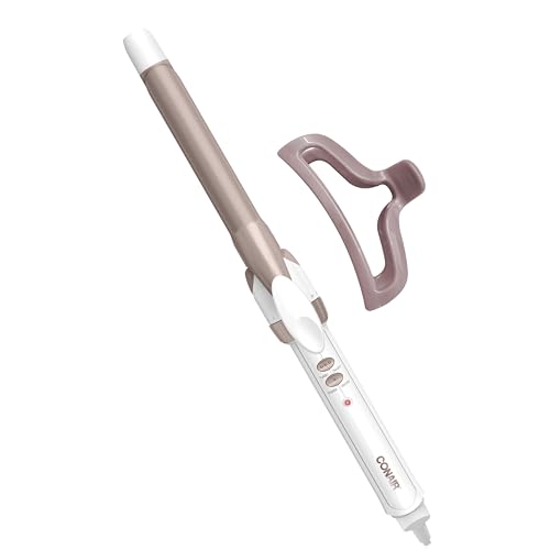 Conair Double Ceramic ¾-Inch Curling Iron with Claw Clip, Creates Tight Curls, Hair...