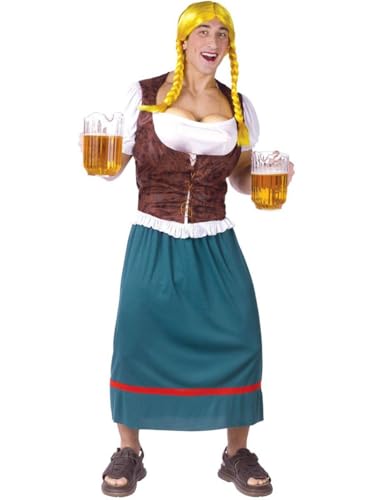 Fun World Men's Bavarian Beauty W/Beer Bust, Multi, STD. up to 6'/200 Lbs
