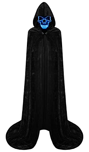 Double Couple Halloween Costumes for Adults with Scary Light up Mask Cosplay Cape...