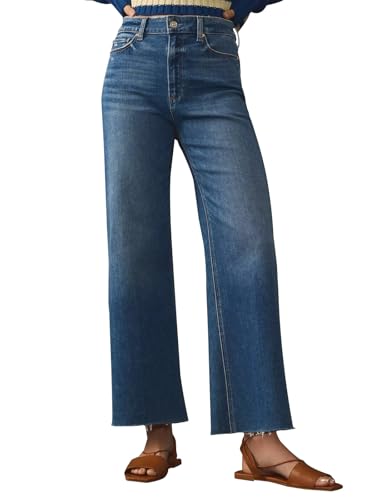 KUNMI Jeans for Women Wide Leg Baggy High Waist Boyfriends Straight Leg Stretchy...