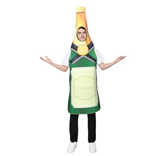 EraSpooky Adult Champagne Celebration Costume Funny Halloween Bottle Food Party...