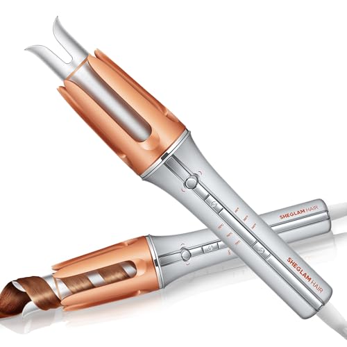 SHEGLAM Automatic Curling Iron 1 1/4 inch with 3 Temperatures Fast Heating, 2-Way...