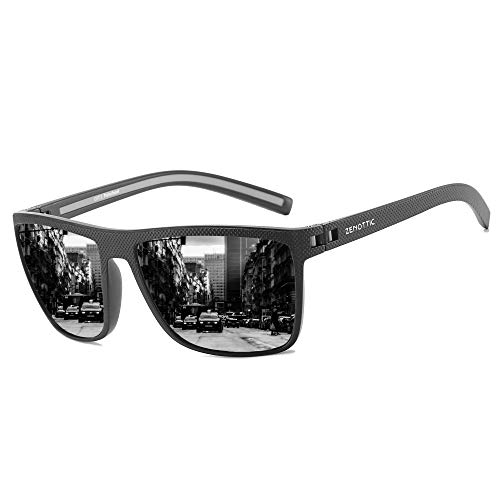 ZENOTTIC Polarized Sunglasses for Men Lightweight TR90 Frame UV400 Protection Square...