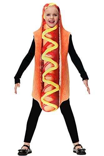 Hot Dog Halloween Costume for Kids Funny Food Suit Boys Girls Sausage Hotdog Sausage...