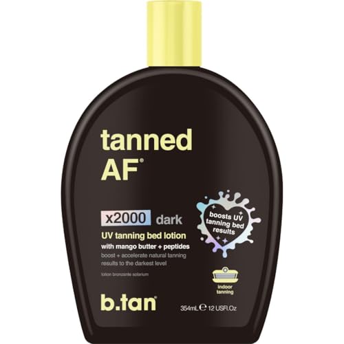 b.tan UV Tanning Bed Lotion | Darkest Tanning Lotion - Tinted, Indoor Outdoor Tan...