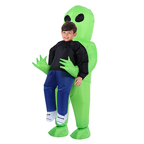 TOLOCO Inflatable Alien Costume for Kids, Blow Up Alien Holding Person Costume for...