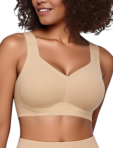 Easybunny Minimizer Bras for Women No Underwire Wireless Supportive Full Coverage...