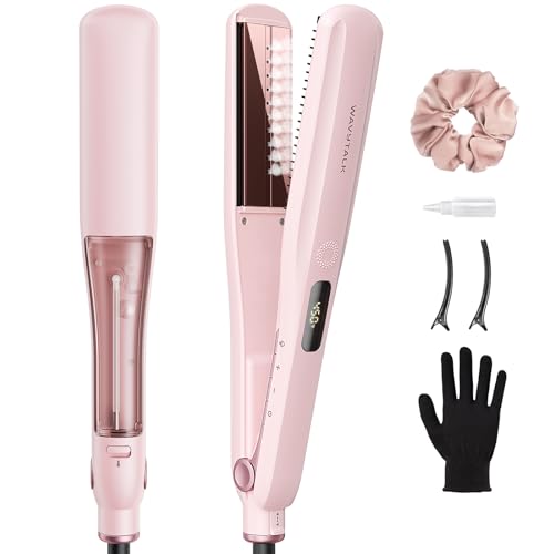 Wavytalk Steam Sesh Hair Straightener, Steam Reduces Damage, Nourishes Hair, and...