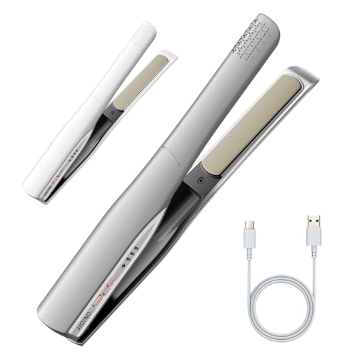 Cordless Hair Straightener and Curler 2 in 1, Fast Heating Cordless Flat Iron,...