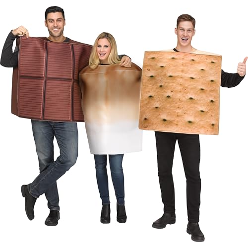 Fun World Adult S'Mores 3 in 1 Costume Pack, One Size Fits Most, Multi-Color