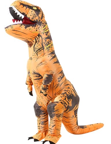 miwhse Halloween Inflatable Dinosaur Costume Adult Fancy Dinosaur Suit Blow up Trex...