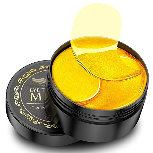 NAZANO 24K Gold Under Eye Patches - 60 Pack for Puffy Eyes, Dark Circles, Bags &...