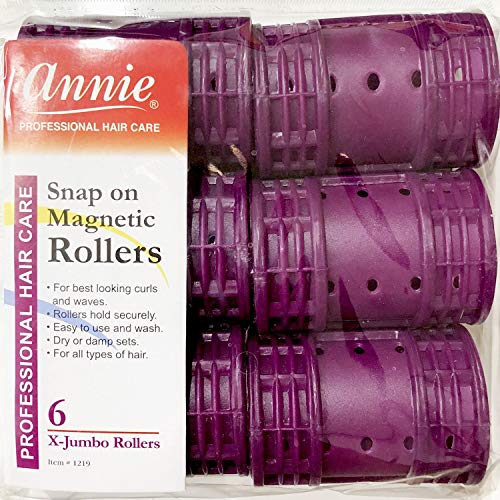 Annie- Professional Snap on Magnetic Rollers - Size (X Jumbo) - (1) Pack - Dry or...