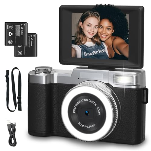 4K Digital Camera for Photography 64MP Vlogging Camera for YouTube with Flip Screen...