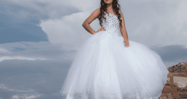 A Bride wearing Quinceanera Dress