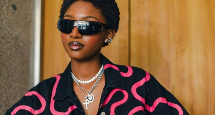 African girl wearing accessories