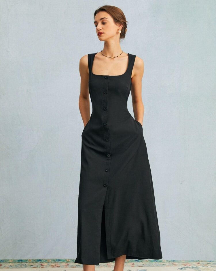 Black Wedding Guest Dress