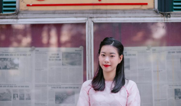 Smiling Woman with Black Hair