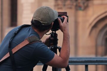 a man taking photograph