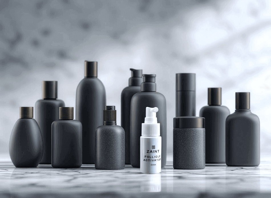 bottles of hair growth serum