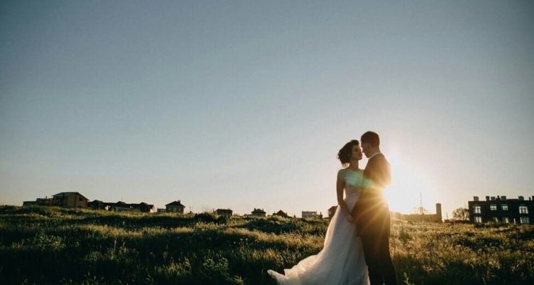 couple posing for their wedding photoshoot