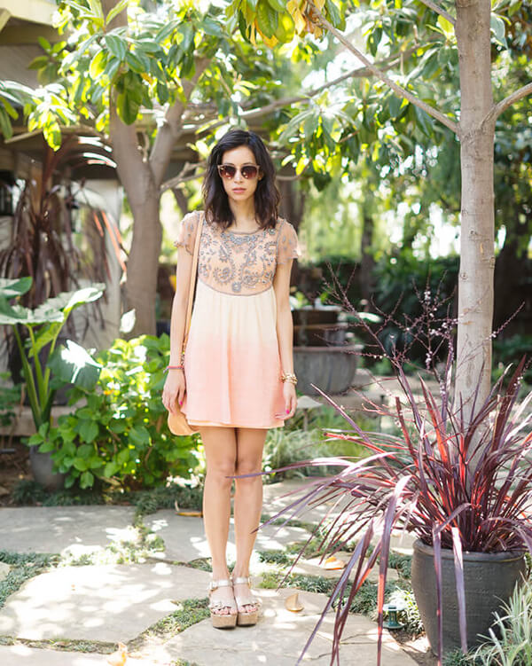 girl wearing glasses garden