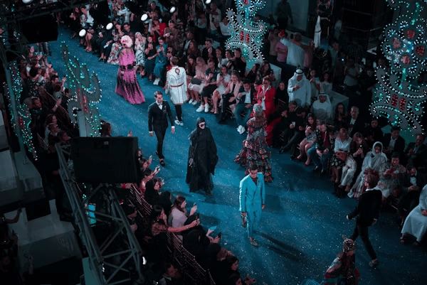 Models walking the runway at a fashion show