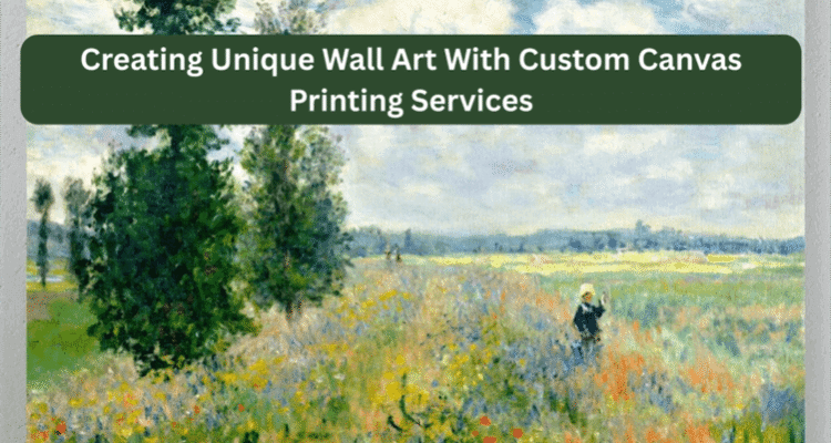 Painting of person walking in a field for custom canvas art