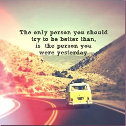 person better than yesterday