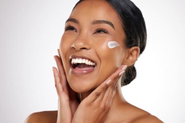 studio shot of an attractive young woman