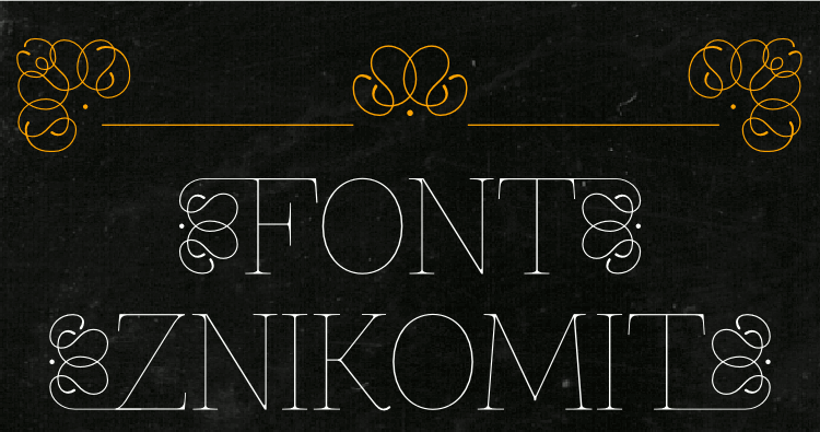 znikomit font